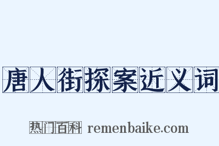 唐人街探案近义词是什么意思的图片
